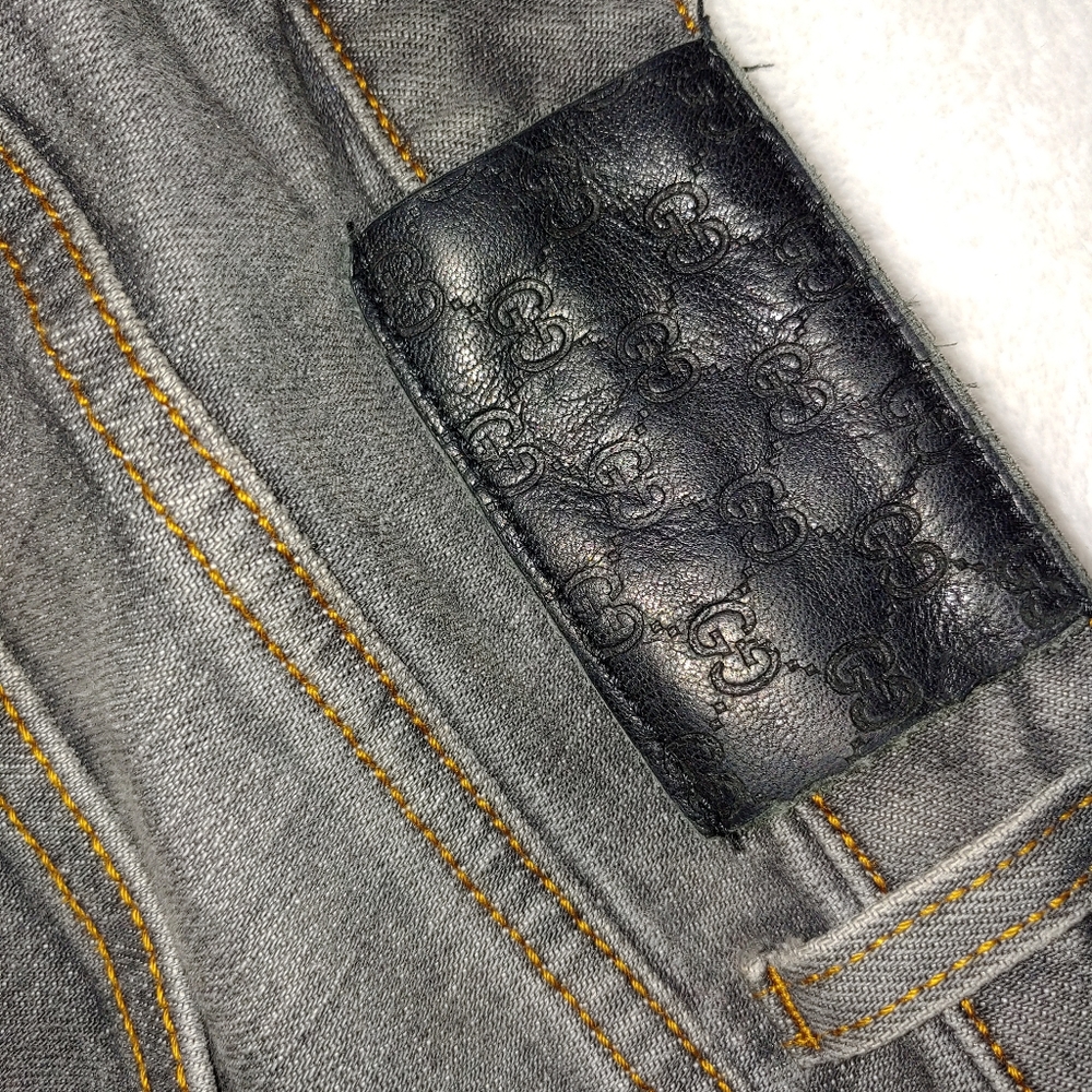 Gucci charcoal jeans sz38